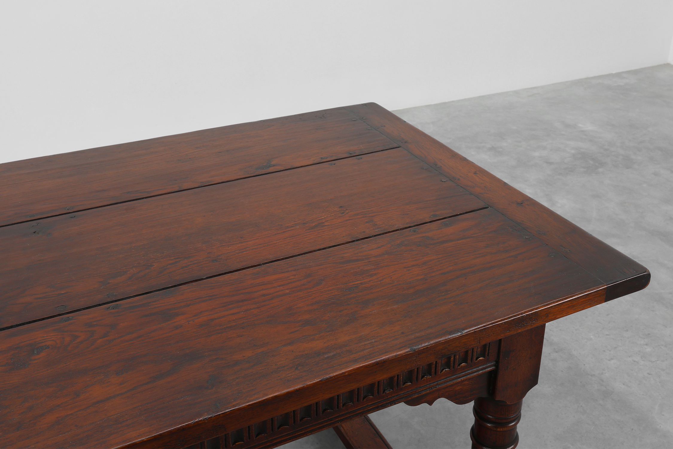 19th-Century French Provincial Oak Dining Tablethumbnail